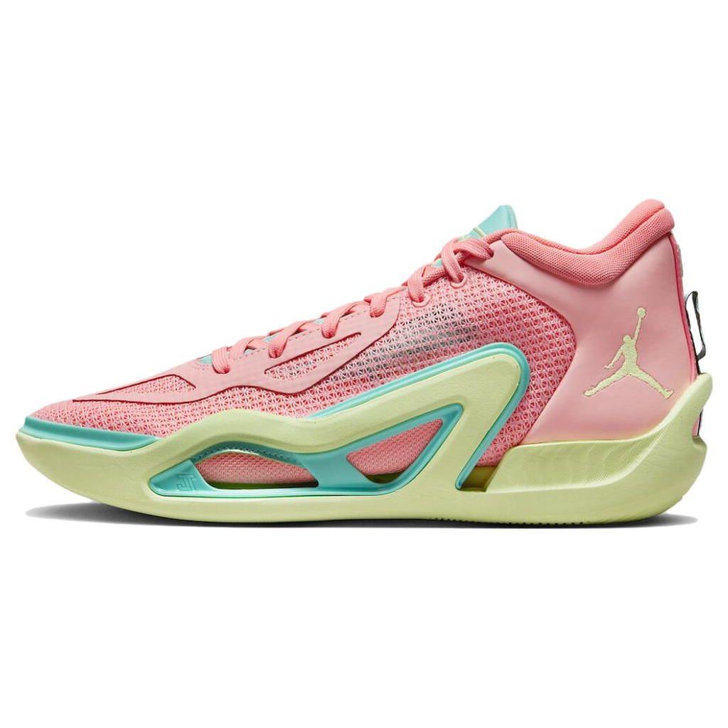 Air Jordan Tatum 1 PF Pink Lemonade Men Sneakers Pink-Tint Lava-Glow Aurora-Green DX6733-600