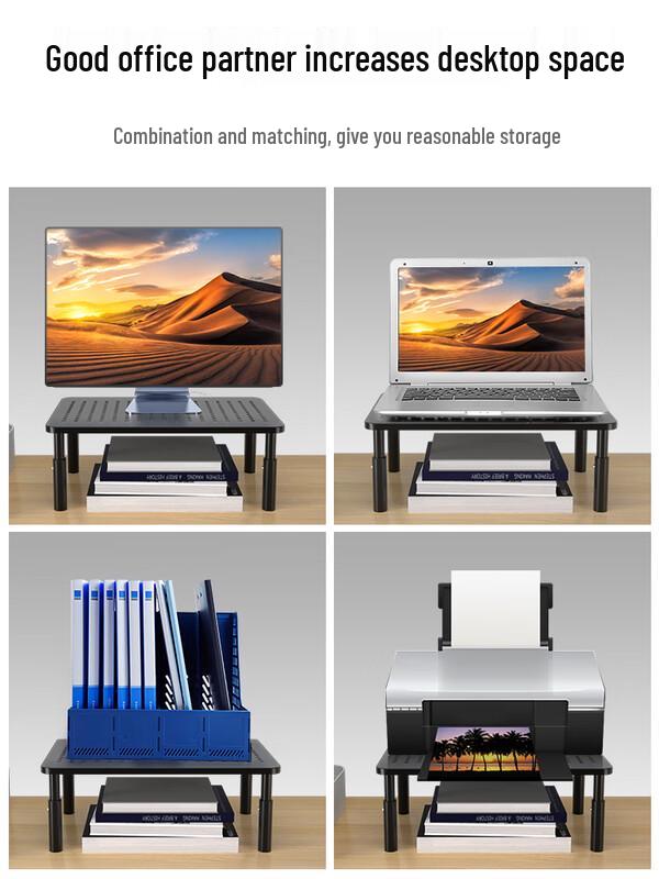Computer Monitor Riser Stand with Wireless Charging