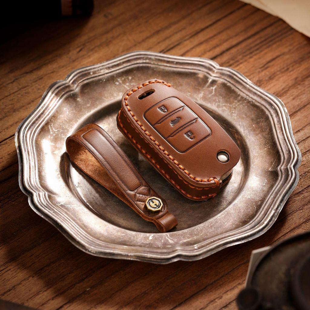 Skladací kľúč Changan Ručne vyrobený ochranný kryt z hovädzej kože