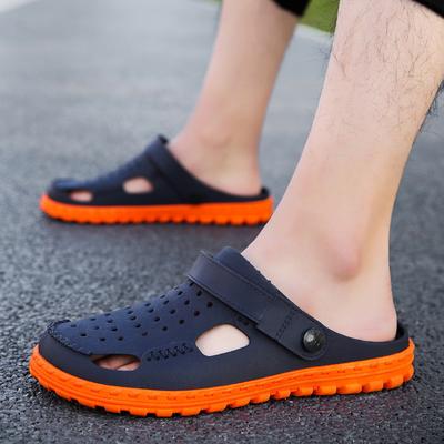 Vietnamese Slippers Baotou Men'S Sandals Couple Waterproof And Non-Slip Hole Shoes Youth Beach Shoes Casual Garden Shoes