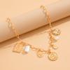 IngeSight.Z Luxury Retro Angel Rose Relief Pendant Choker Necklace Woman Temperament Gold Color Collarbone Female Party Jewelry