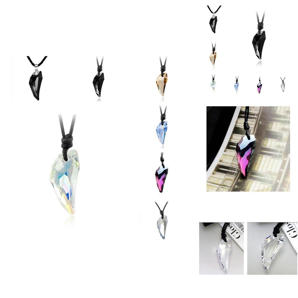 Stylish Korean Short Necklace For Men And Women Artificial Crystal Pendant
