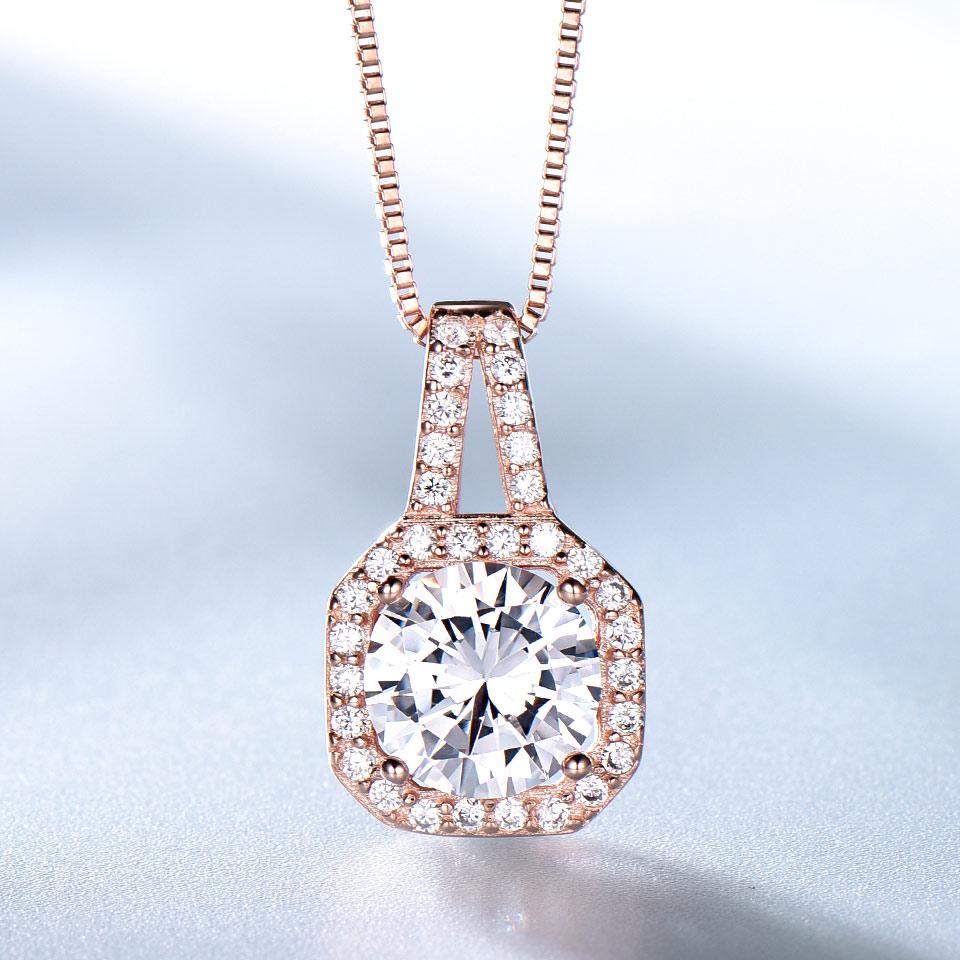 Umcho Pendants Necklaces For Women Elegant Fashion Rose Gold Color Anniversary Birthday Valentine's Day Jewelry Gifts