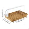 Imitation Rattan Woven Bread Basket Fruit Multifunctional Snack Storage Rectangle Serving