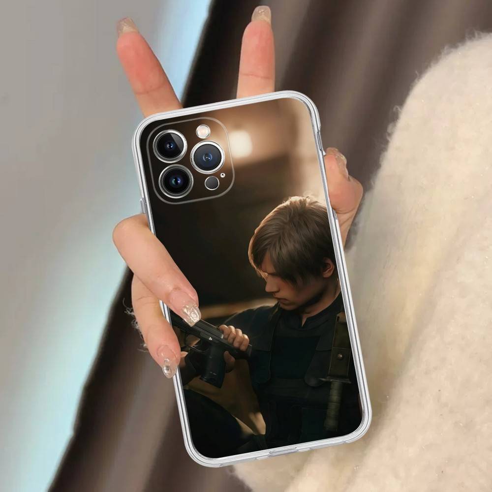 Game Leon Resident E-Evil Phone Case For IPhone 17 16 15 14 13 12 11 Pro Max Plus Soft Cover Personalized DIY
