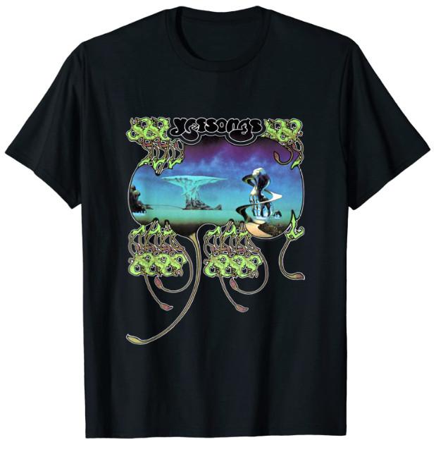 Yes songs Yes Band Shirt Black Cotton Short Sleeve Unisex All Size S-5XL Unisex T-Shirt XL