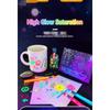 Children and Students Draw Luminous Pigments, Graffiti, DIY Markers, Fluorescent Pens
