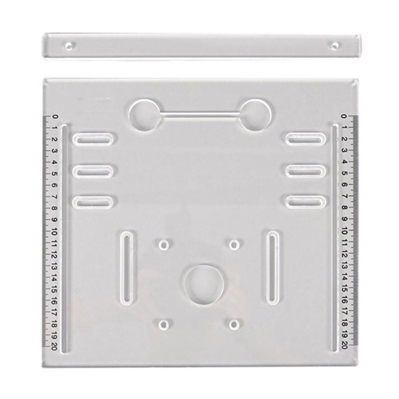 

Acrylic Base Slide Proof Designs Support Base easy installs 28x25cm Secure Fixation Base for Marble Edges Trimming Machi