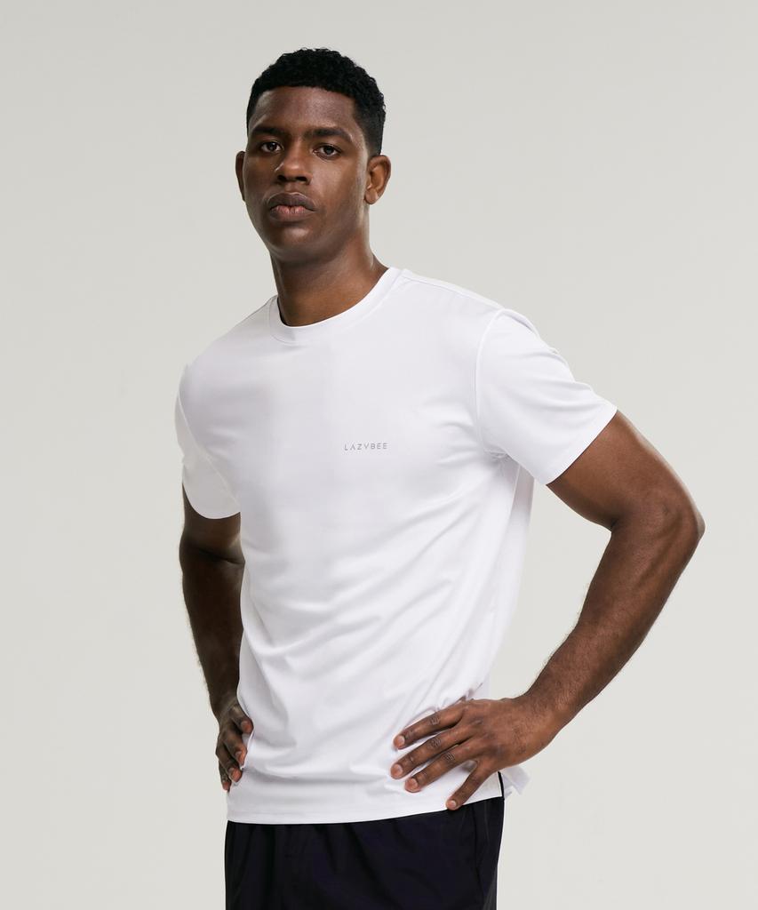 Leijibi Aero Touch Unisex Short Sleeve T-Shirt Standard Fit (Swim Running Gym) Short Sleeve W (4 Colors)