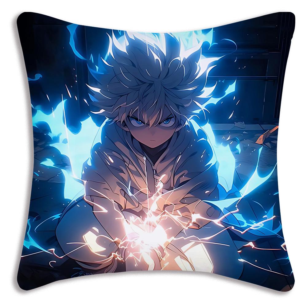 Anime For H-Hunters x Hunters Pillow Covers Cartoon Sofa Decorative Home Double-sided Printing Short Plush Cute Cushion Cover