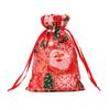 100pcs Christmas Drawstring Gift 10x15 13x18 Cm Printed Pattern Snow Yarn Christmas Yarn Bag Candy Gift Wrap Bag