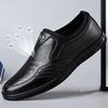 New Business Hole Cool Leather Shoes Men's Casual Wedding Groom British Sandals Summer Breathable Blue Pointed Men's Shoes