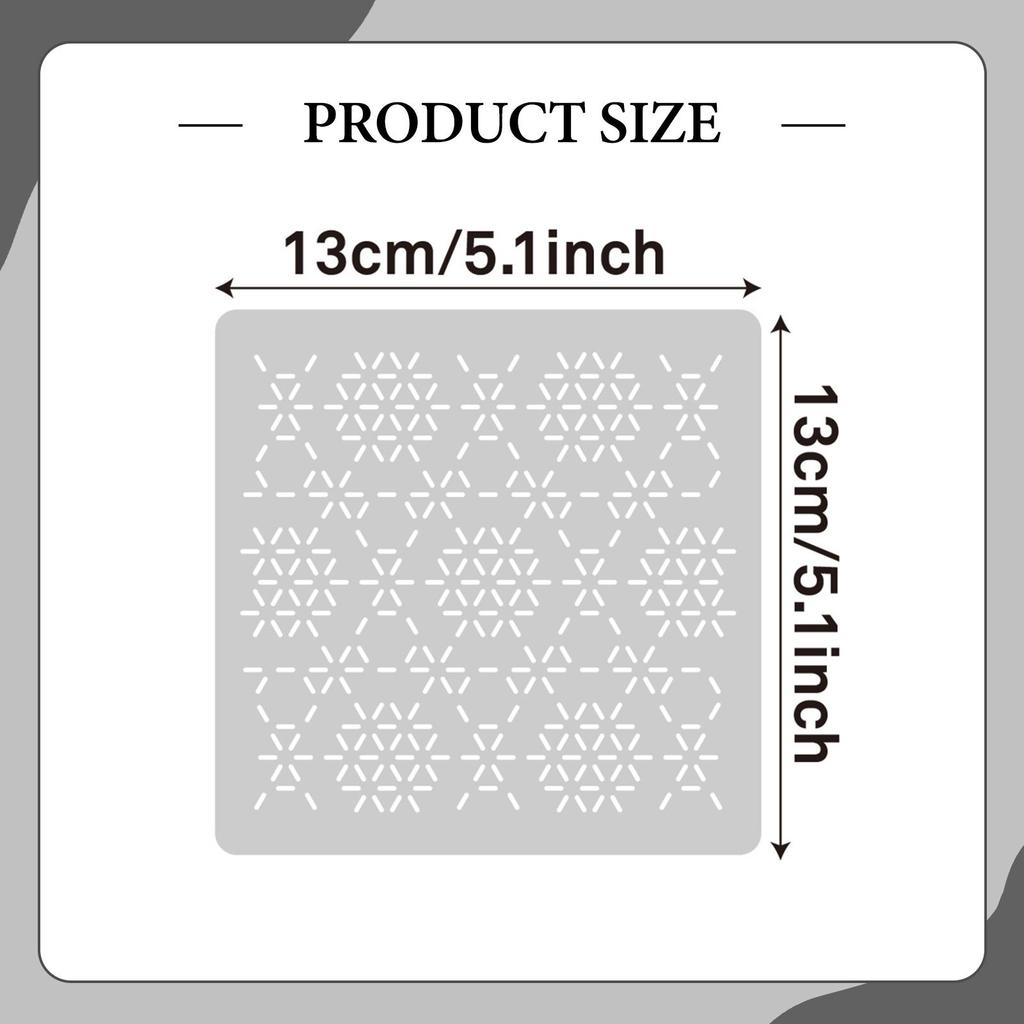 9-piece Stencil Embroidery Practice Set with Line Patterns