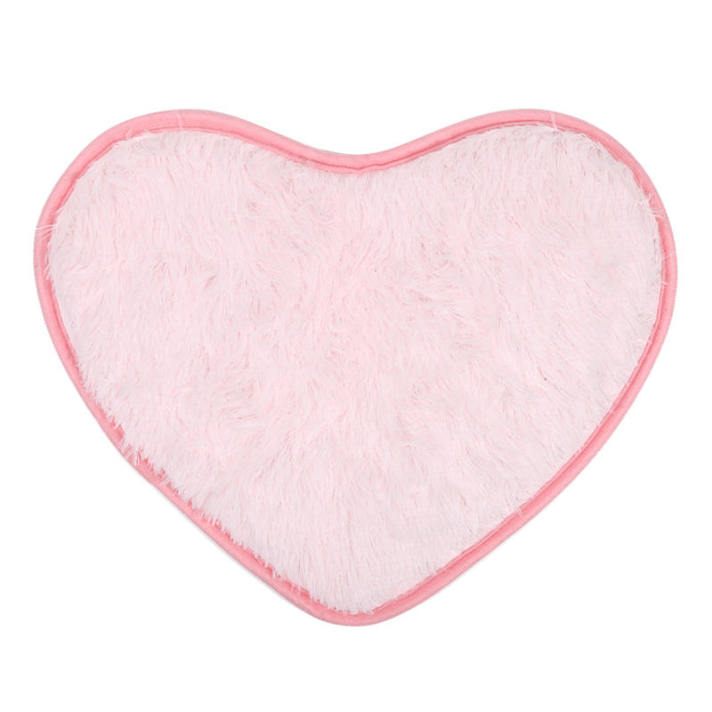 Heart Shaped Rugs Soft Non Slip Doormat Washable Water Absorbent Rugs for Home Entrance Bathroom Shower Floor Decor