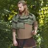 Medieval Scarf Cowl Men with Brooch,Vikinges Cowl Hood Cloak,Renaissances Rogue Hooded Shawl for Halloween Cosplay