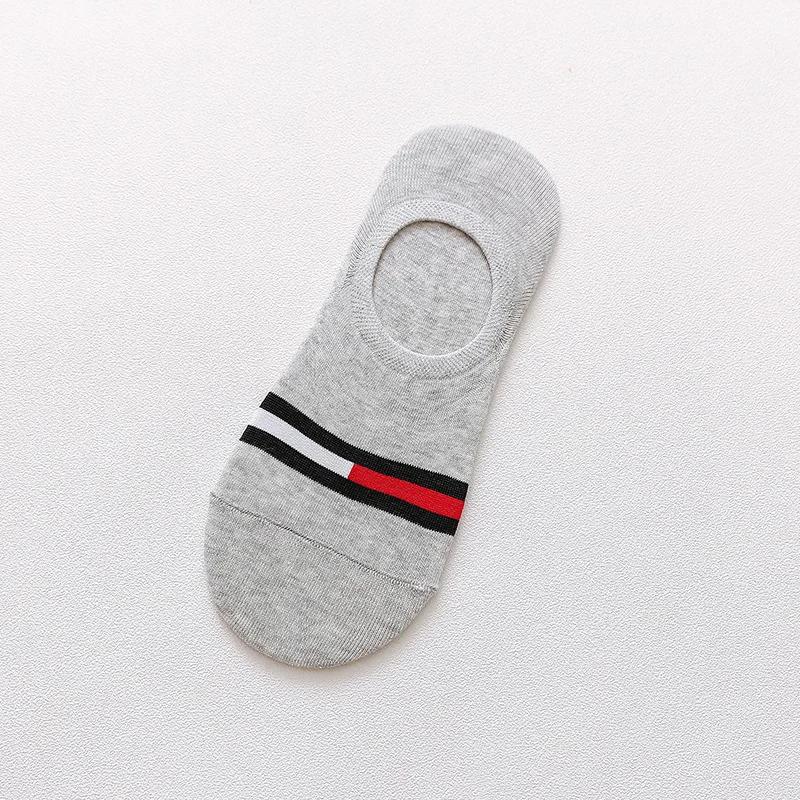 5 Pairs/5 Colors Spring Summer Love Bear Cotton Men Women Thin Breathable Leisure Boat Socks Silicone Invisible Ankle  New