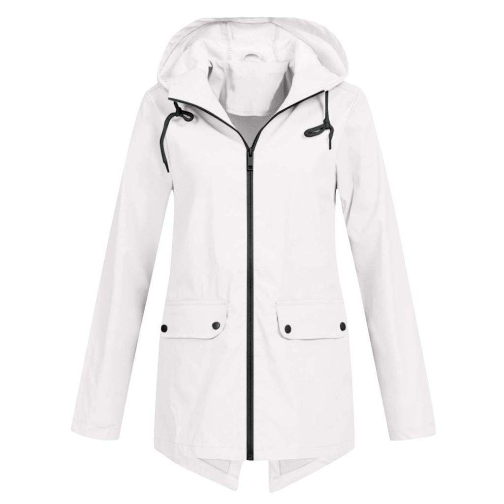 Windjacke mit Reißverschluss, Kapuze, leicht, Outdoor, winddicht, dünne Outdoorjacke für Damen