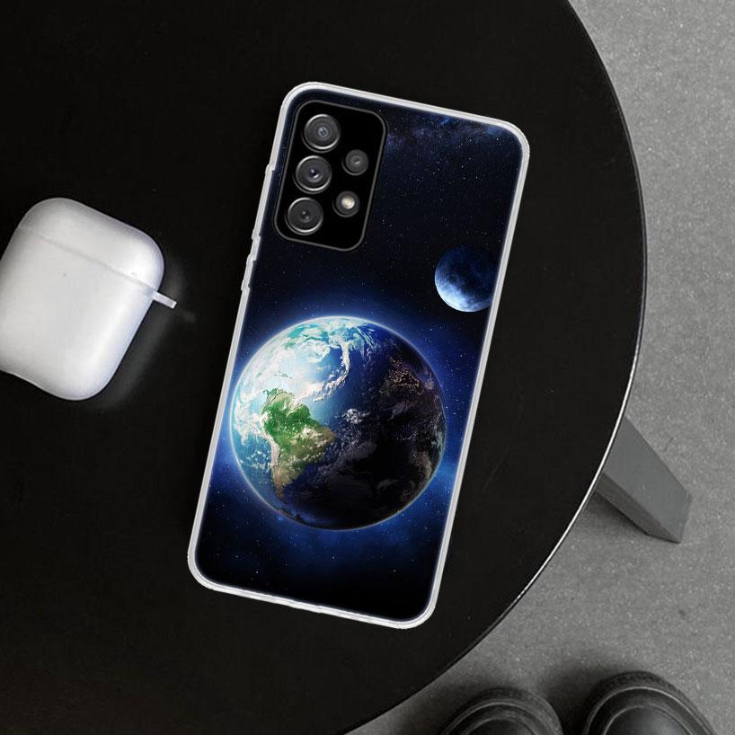 

Earth Stars Space Phone Case Cover for Samsung Galaxy A12 A22 A32 A52 A72 A02S A51 A50S A31 A20S A10S Note 20 Ultra 10 Plus Gala Samsung A02S