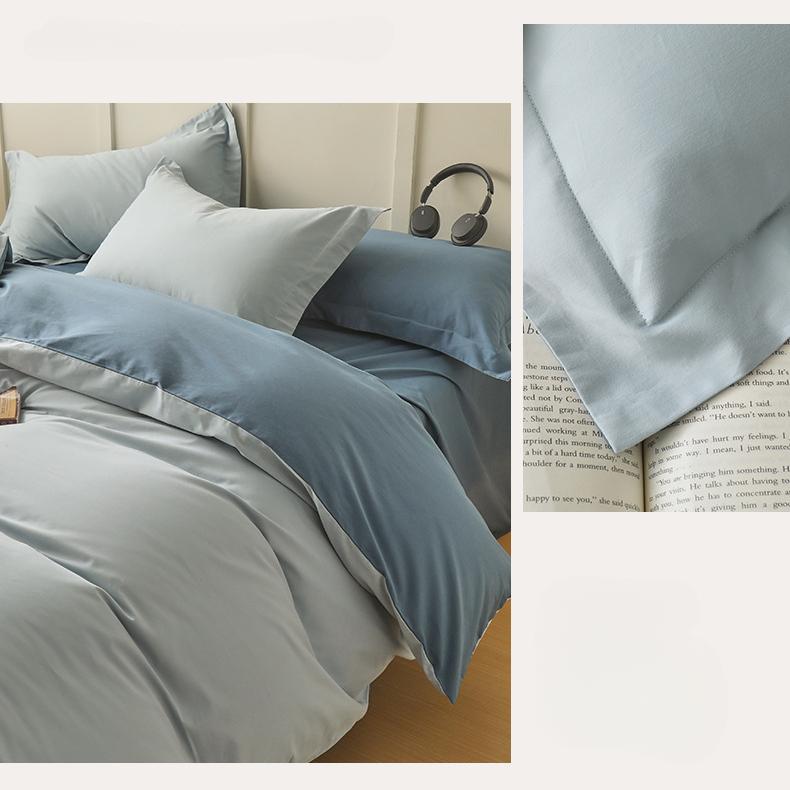 Solid Color Type A 100-count Solid Color Pure Cotton Brushed Long-staple Cotton Four-piece Set