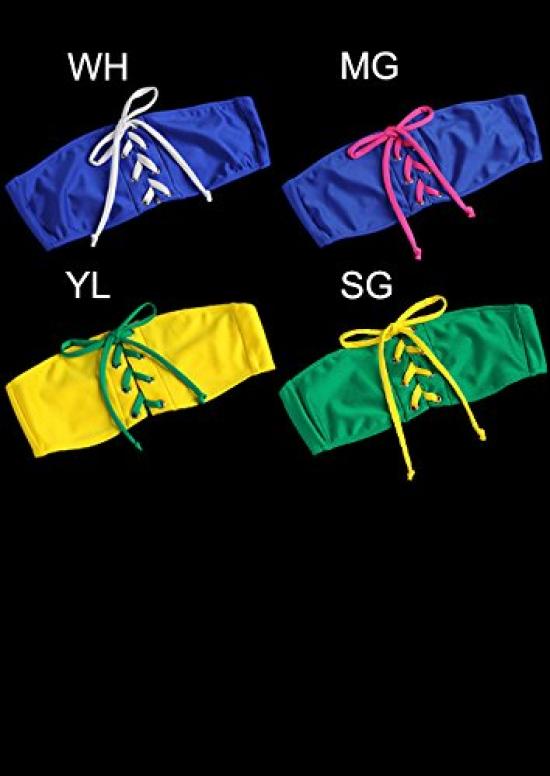 Badedrakt Tube Topp med Maljer Størrelse Grønn [Sanas] (GG (Japansk XL), (SG) Blank)