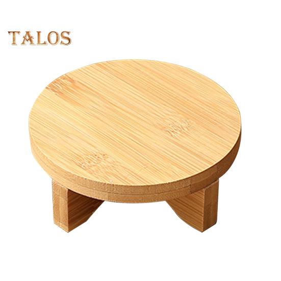 Supporto per piante in bambù, portavasi per fiori, da tavolo, da interno, sgabello rotondo, portavasi, espositore per piante in vaso, cupcake, ceramiche