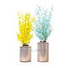Creativity Ceramics Vase with Cover Golden Stripe Modern Storage Jar Modern Home Desktop Flower Arrangement Vases Decoration