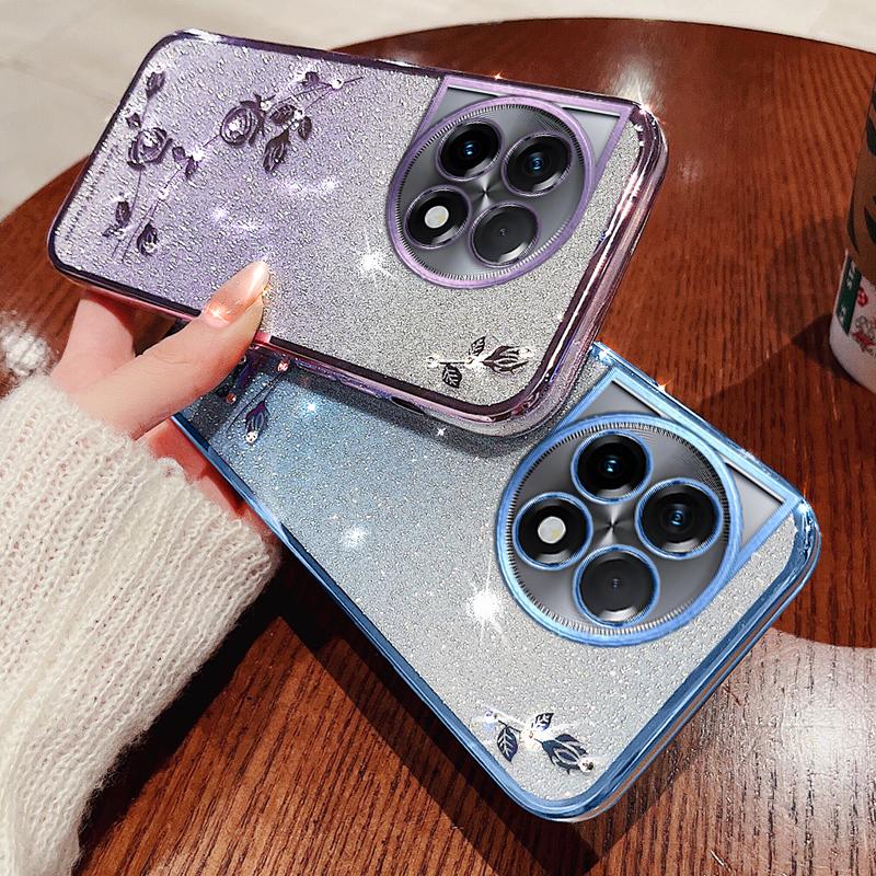 KADEM Pouzdro pro OnePlus 11 5G/11 Pro 5G Třpytivé pouzdro na telefon z TPU se štrasem a popruhem