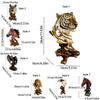 Luxury Simulation Animal Statue Retro Miniatures Figurine Sculpture Tiger Lion Head Ornament  Prop