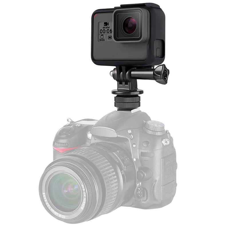 Universal Hot Shoe Phone Holder: E-Type Double Hole Clip for Desktop Camera and Live Streaming