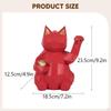 Cat Figurine Feng Shui Wealth Decor Desktop Ornament Home Tabletop Animal Sculpture for