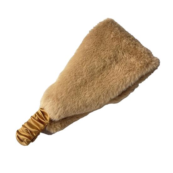 Faux Fur Lined Winter Headband Solid Color Ear Warmer with Elastic Telescopic Straps Earmuff Headscarf