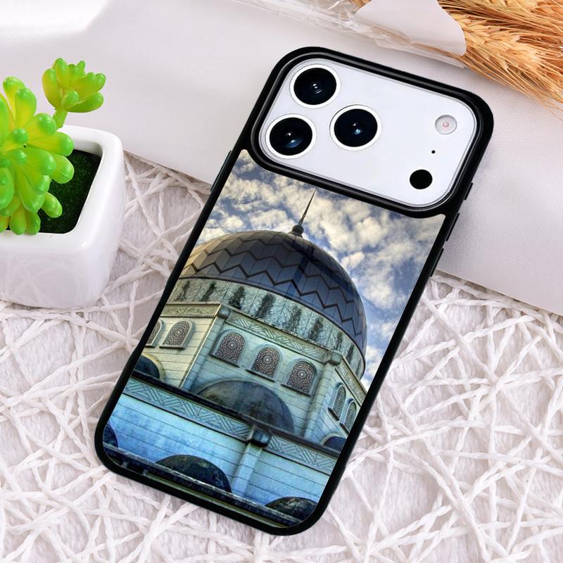 Muslimische Moschee Gebäude Bunter Stil Stoßfeste Handyhülle für iPhone 17 Air 16e 15 11 12 14 13 Pro Max Hülle Coque