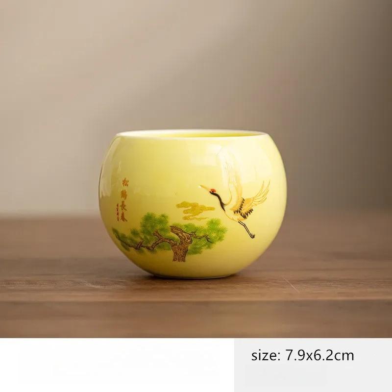 Exquisite Chinese Ceramic Teacup Handmade Custom Master Cup Traditional Tea Accessories Custom Coffee Cup Tea Set Supplies