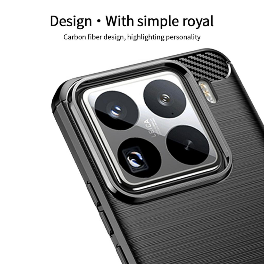 MOFI JK TPU Series-1 For Xiaomi 15 Pro Case Carbon Fiber Texture TPU Soft Phone Cover