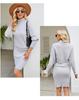 Women's Sweater Solid Color Long Knitted Dress Slimming Hip-hugging Turtleneck Sweater Dress Multi-color