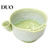 Small Fruit Strainer Ceramic Berry Washing Bowl, Swirl Design Rinse Colander with Handle Easy Clean Container And Drain Holes, Cleaning Bowl