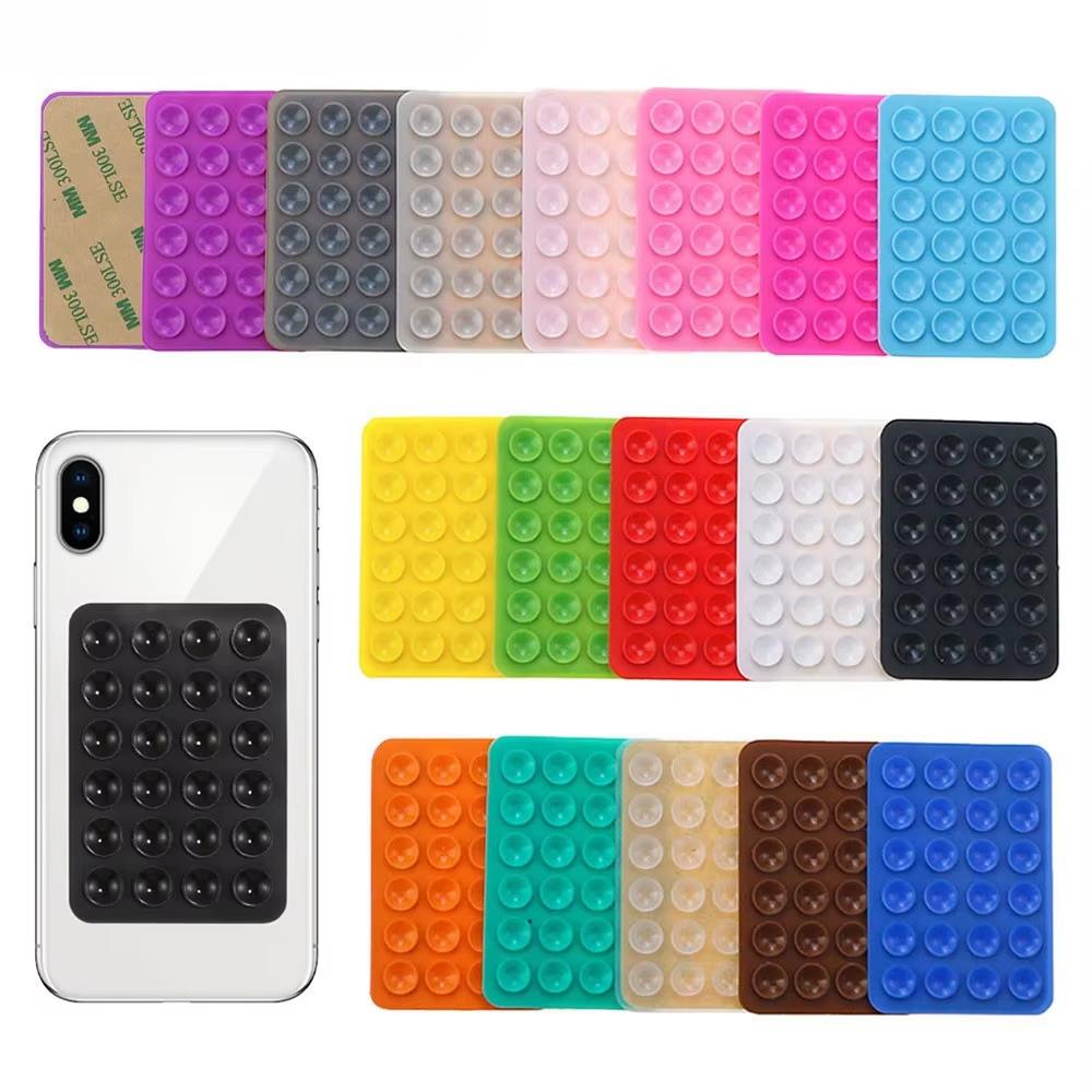 Ventosa in silicone bifacciale per fissaggio di telefoni cellulari Ventosa adesiva in gomma siliconica con supporto a ventosa per fissaggio