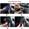 Nieuwe Krasbestendige Auto Motor Knop Cover Metalen Plakbare Start Stop Schakelaar Cover Ontsteking Bescherming Decoratief