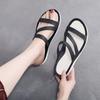 2025 Summer New Sandals Women's Flat Heel Soft Sole Jelly Shoes Comfortable and Fashionable Wear Cool and Light