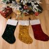 Sparkling Sequin Xmas Sock Sack Gift Bag for Tree Decoration Christmas Ornament