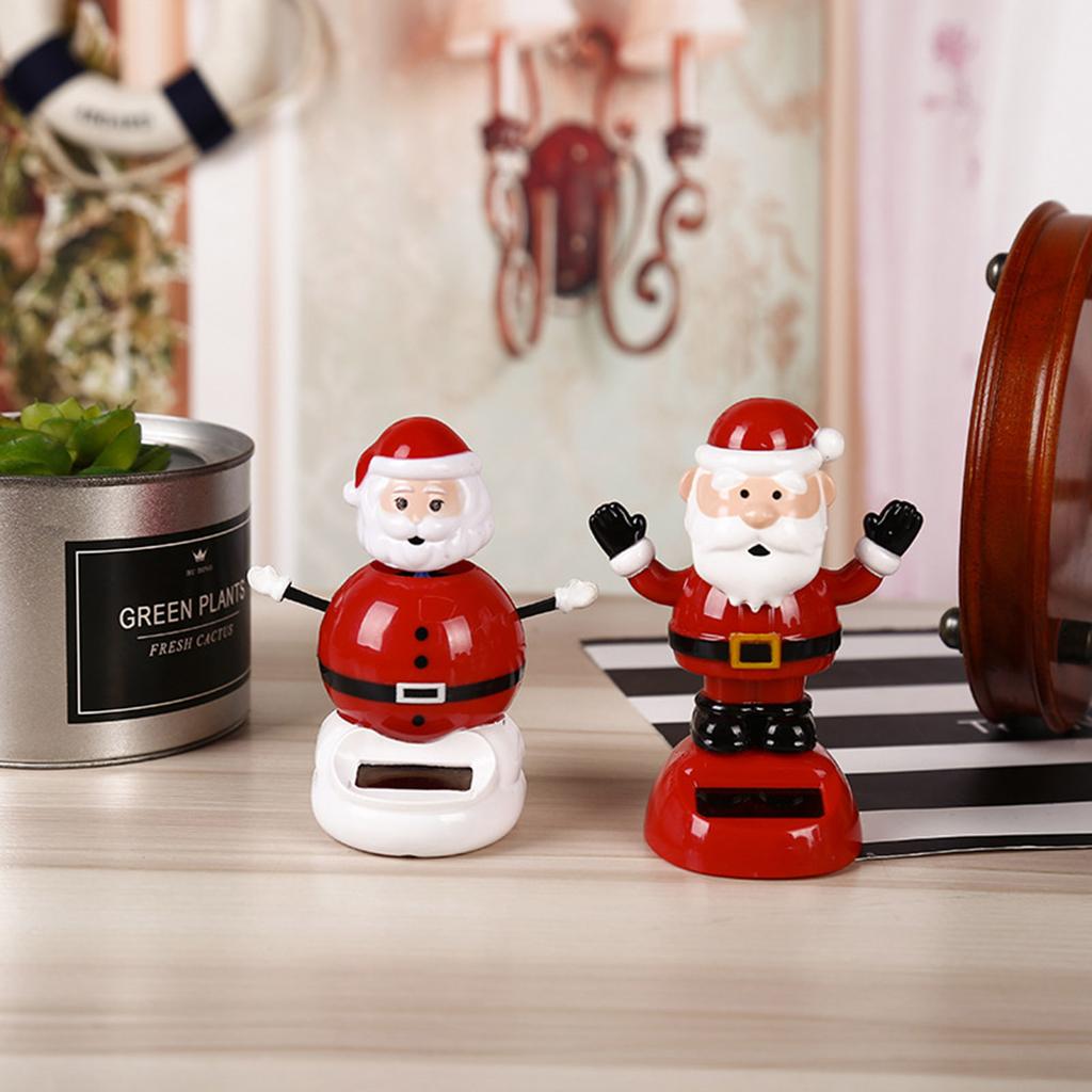 2022 Christmas Cute Car Ornament Solar Dancing Christmas Tree Snowman Santa Claus Elk Automatic Swing Car Interior Decoration