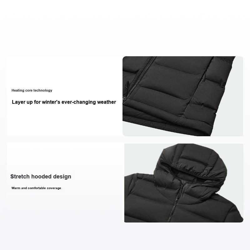 Мужская пуховая куртка с капюшоном Adidas Helionic FW25 Stretch KH3993