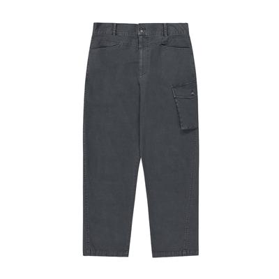 CUSTOMUS Pantalon Droit Coupe Standard à Poche Unique 3D Ceinture Élastique Lavé Cxs24Fwpt803 Gris