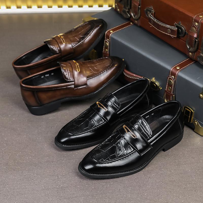 Fashion New Men Business Loafers British Comfortable Fashionable Brand Shoes European American Office Banquet Shoes Men Sizes 38-46