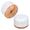 Aromatherapy Humidifier 300ml Wood Grain Design Low Noise Desktop Humidifier with LED Color Light