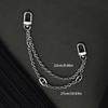 Double Layers Bag Chain Metal Bag Strap with Buckles Retro Purse Chain Charms for Shoulder Crossbody Bag Decoration