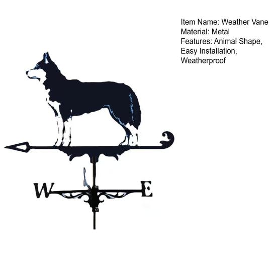 Animal Weather Vane Metal Roof Mount Animal Wind Indicator Easy Installation Weatherproof Weather Vane for Patio Sheds Yard Decor