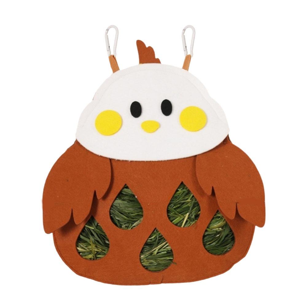

Hanging Rabbit Hay Bag Cartoon Hanging Grass Feeding Bag Guinea Pig Hay Feeder for Pet Cage Style B