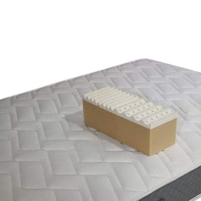 Matelas face de contact latex 75 Kg-m3 Mousse 35 Kg-m3 HR 120x190 cm epaisseur 22 cm Accueil Ferme Soutien trs Ferme - 7 Zones de...