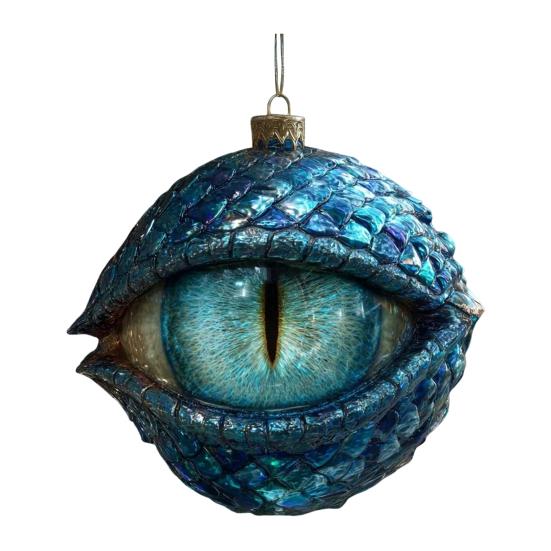 Yousheng Dragon's Eye Christmas Ornament Mystic Dragon Eye 2D Flat Acrylic Xmas Tree Hanging Ornaments for Fantasy Lovers